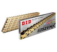DID Cadena 525ZVM-X (Oro y Oro) - Longitud: 112 eslabones con unión remachada (ZJ)