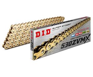 DID Cadena 530ZVM-X (Oro y Oro) - Longitud: 106 eslabones con unión remachada (ZJ)