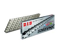 DID Cadena de transmisión ZVM-X 520 525 530 Color acero plat. con candado de roblón