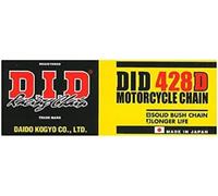 DID, Cadena Did 428D, Negro Y Negro, Longitud, 144 Eslabones Con Unión Clip, Rj