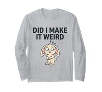 Did I Make It Weird Awkward Bunny Camiseta de Humor introvertido Manga Larga
