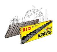 DID - Juego de cadenas de aluminio 520 VX3/112 con cierre de clip, color rojo para HM CRE F R 250/450 ccm año de fabricación 2002-2003