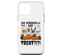 Did Somebody Say Treat Ghost Dogs Lovers Funny Halloween Carcasa para iPhone 12 Mini