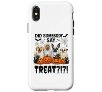 Did Somebody Say Treat Ghost Dogs Lovers Funny Halloween Carcasa para iPhone X/XS