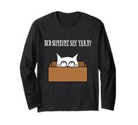 Did Someone Say Yarn Funny Cat Lover Knitting Crochet Hobby Manga Larga