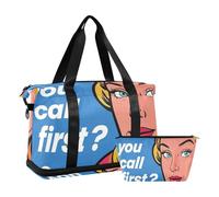 Did You Call First - Bolsa de deporte azul con correa ajustable para deportes de gran capacidad, ¿Llamaste al primer azul?, 1 size