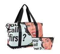 Did You Call First - Bolsa deportiva para el gimnasio, para fin de semana, viaje y noche con bolsa de aseo para viajes, multifuncional, ¿Llamaste primero?, 1 size