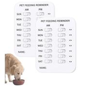Did You Feed The Cat Tracker, Dog Fed Sign Flip Am Pm, Food Feeding Reminder Magnets Device for Dogs and Cats, Pet Has Been Fed Schedule Clip, Daily Pets Supplies Essentials (2rows 2pcs)