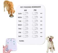 Did You Feed The Cat Tracker, Magnetic Pet Feeding Recorder for Dogs & Cats, Pet Feeding Chart Tracker with AM/PM Flip, 3X Daily Magnetic Schedule (A)