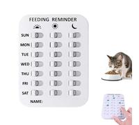 Did You Feed the Cat Tracker, recordatorio de alimentación con imán, recordatorio de alimentación, con indicadores AM/PM de días de semana, para evitar mascotas por encima o por debajo de las mascotas