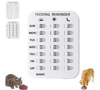 Did You Feed the Cat Tracker, recordatorio de alimentación de mascotas para perros y gatos, recordatorio de alimentación con imán, indicadores diarios AM PM para rastrear el horario de alimentación y