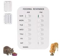 Did You Feed the Cat Tracker, recordatorio de alimentación de mascotas para perros y gatos, recordatorio de alimentación con imán, indicadores diarios AM PM para rastrear el horario de alimentación y