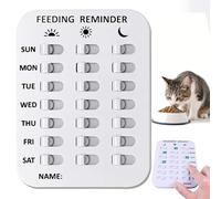 Did You Feed the Cat Tracker, recordatorio magnético de alimentación de mascotas para gatos y perros, tabla de horario diario de alimentos con indicadores AM/PM, evita la alimentación excesiva o