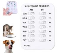 Did You Feed the Cat Tracker, recordatorio magnético de alimentación de mascotas para perros y gatos, indicación de 3 veces al día, tabla de alimentación de mascotas para rastrear comidas y evitar la