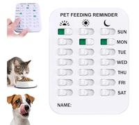 Did You Feed the Cat Tracker, recordatorio magnético de alimentación de mascotas para perros y gatos, indicación de 3 veces al día, tabla de alimentación de mascotas para rastrear comidas y evitar la