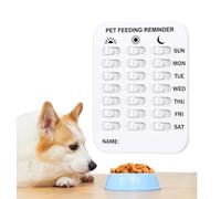 Did You Feed The Cat Tracker - Recordatorio magnético de alimentación para perros y gatos, 3 veces al día, tabla de alimentación para gatos (tres líneas)