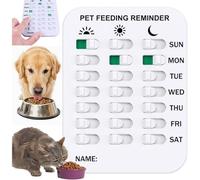 Did You Feed The Cat Trackers, Pet Feeding Reminder for Dogs Cats, Magnetic Reminder Sticker, 3 Times A Day Indication, Helps You to Track Pet Feeding & Medication