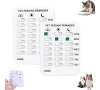 Did You Feed The Dog Tracker, Don't Forget to Feed Your Pets Sign, Pet Feeding Reminder for Dogs Cats, Pet Has Been Fed Schedule Clip (2Pcs 3Rows)