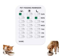 Did You Feed The Dog Tracker, Pet Feeding Reminder for Dogs Cats, Magnetic Sticker 3 Times A Day Indication Chart Feed Your Pets (A)