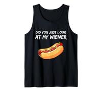 Did You Just Look At My Wiener Funny BBQ Hotdog Party Humor Camiseta sin Mangas