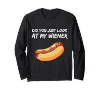 Did You Just Look At My Wiener Funny BBQ Hotdog Party Humor Manga Larga