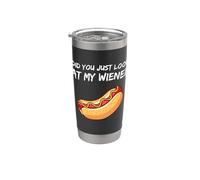 Did You Just Look At My Wiener Funny BBQ Hotdog Party Humor Vaso térmico de acero inoxidable de doble pared