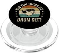 Did You Touch My Drumset Drumming Drums Regalos de música Rock PopSockets PopGrip para MagSafe