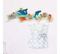 Dida - Animales Marinos, Perchero de Pared para Niños, Colgador de Pared de Madera para la Habitación Infantil, Estilo Montessori, Solución Funcional para Organizar y Decorar Espacios Infantiles