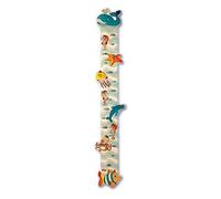 Dida - Animalitos Marinos, Metro de Pared para Niños en Madera, Gráfico de Crecimiento hasta 150 cm, Medidor de Altura para Niños Ideal para la Habitación Infantil