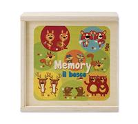Dida - Memory El Bosque: Juego de Memoria y Asociación Montessori, Memo de Animales, 24 Cartas de Madera para Emparejar, para Niños de 2-4 Años, Juegos Educativos de Mesa