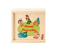 Dida - Memory Pinocho: Juego de Memoria y Asociación Montessori, Memo de Cuento de Hadas, 20 Cartas de Madera para Emparejar, para Niños de 2-4 Años, Juegos Educativos de Mesa
