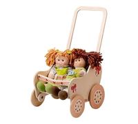 Dida Paseante Lazo para Muñecas - Cochecito de Madera Elegante, Apto para Muñecas hasta 35 cm, Ideal para Juegos de rol Educativos, Niños de 2, 3, 4 Años
