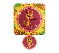 Dida - Reloj de Pared para niños - Cervatillos - Reloj de Pie para Niños de Madera