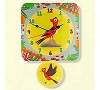 Dida - Reloj de Pared para niños - Pájaros Carpinteros - Reloj de Pie para Niños de Madera