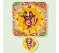 Dida - Reloj de Pared para niños - Turones - Reloj de Pie para Niños de Madera