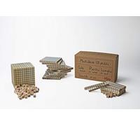 Dida - Set de 131 Bloques Base 10 de Madera, Bloques Aritméticos Multibase para Aprender Matemáticas, Material Didáctico Montessori, Dienes para Niños