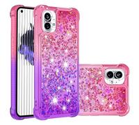 Didan Sparkle Floating Liquid Case for Nothing Phone 1, Quicksand Bling Glitter Shock Bumper Girls Women Gradient Colorful Waterfall Transparent Cover Clear