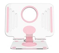 Didarenba Soporte Tablet Mesa Escritorio Compatible con iPad Transparente Regulable en Altura Giratorio 360º Plegable