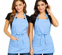 Didart Handmade Delantal Cocina Mujer - Pack 2 unidades. Niña y Niño - 3 Bolsillos. Camarera Cocinera.Mandil cocina mujer
