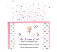 Didart Handmade Invitación Comunión Niña. Pack 32. Unidades. Recuerdo de Comunión Niña. Detalles Invitados. Hecho en España. (CORAZONES, NIÑA 2)