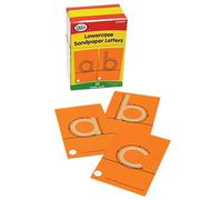 DIDAX Tactile Sandpaper Lowercase Letters Cards, Pack of 28 Letras de Papel de Lija, minúsculas, cartulina, Multicolor, 4-1/4 X 2-5/8 in