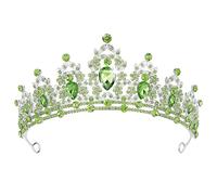Didder Tiaras y coronas de novia para princesas y niñas, tiara de cristal para mujer y Halloween, Style 1, Cristal