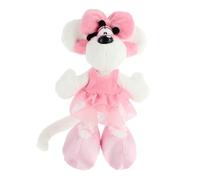 Diddl - Peluche Diddlina en Vestido de Bailarina de 20 cm - Peluche de ratón 90 - 100% Reciclado, diseño de Peluche con diseño ecológico - Idea de Regalo para niños y fanáticos, Estilo Vintage, Danza