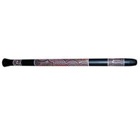 Didgeridoo de pvc. 130 cm de longitud. decorado con motivos africanos pintados de forma circular