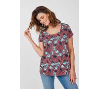 DIDI Loose Tee Crew Sweet Print Poppy Red With Lots Of Leaves Pri Talla: 34 | Outlet | Mujer | Rojo
