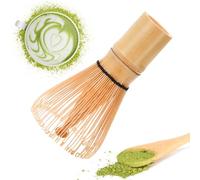 DiDiBirDi Batidor de matcha de bambú hecho a mano, agitador tradicional japonés Chasen Matcha, cuchara, 100% hecho a mano de bambú natural (2 piezas)