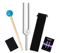 DiDiBirDi Horquilla de afinación 528HZ, con bolsa de martillo de silicona, adecuada para terapia de sonido, meditación