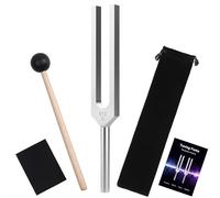 DiDiBirDi Horquilla de afinación de 512 Hz, horquilla de afinación de aleación de aluminio, adecuada para terapia de sonido, yoga, meditación y relajación, equipada con un martillo de silicona y bolsa