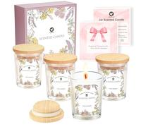 DiDiBirDi Juego de 4 velas perfumadas de regalo para mujer, rosa, lavanda, vainilla, fragancia de jazmín, cumpleaños, yoga, boda, día de la madre