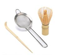 DiDiBirDi Juego de batidor de matcha, batidor de bambú Matcha (Chasen), cuchara tradicional (chashaku), tamiz de acero inoxidable, herramientas de té japonesas para regalo de ceremonia